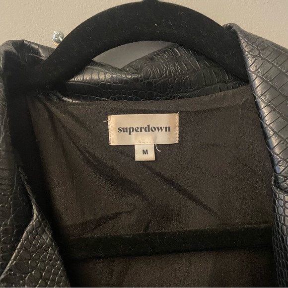 superdown x Revolve Colette Cropped Moto Jacket in Black - Picture 8 of 8